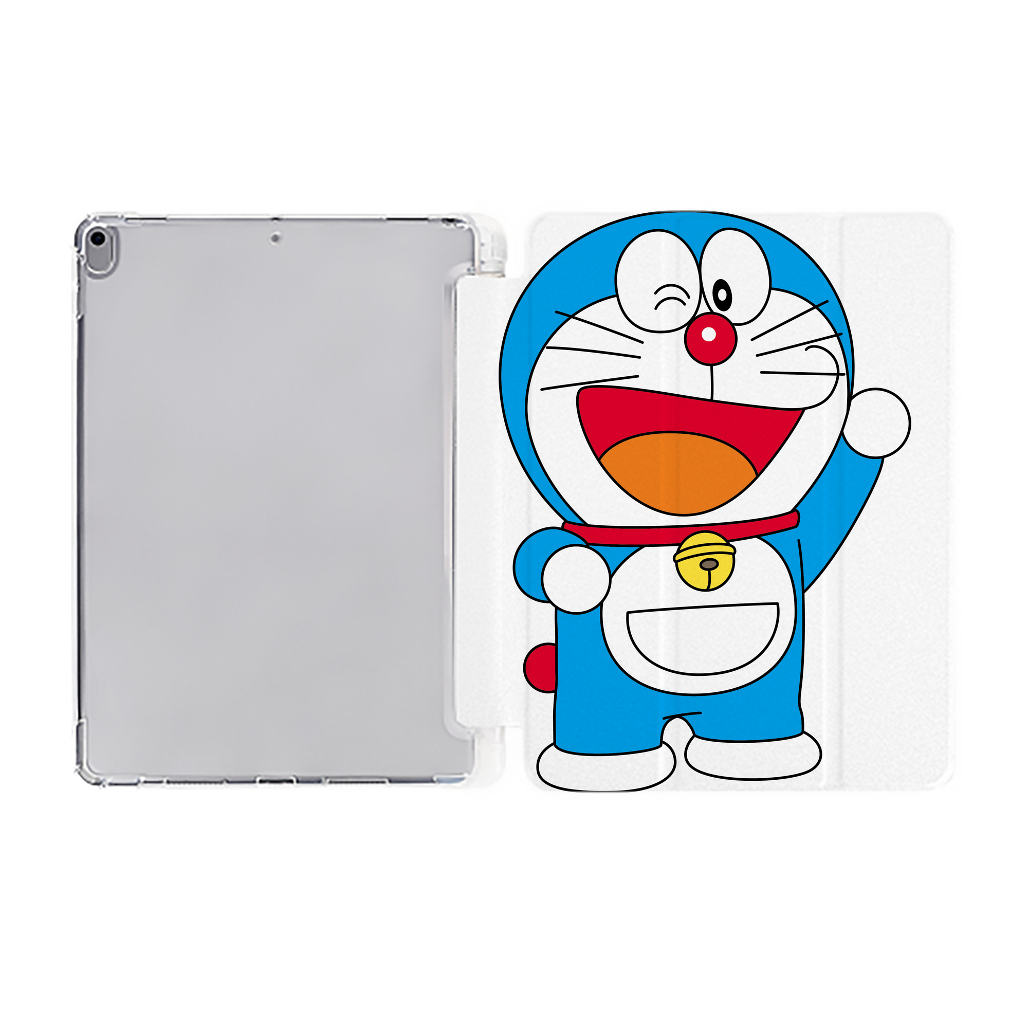 （画像用） ドラえもん Doraemon IPad ケース ペン収納付き 三つ折りスタンド PUレザー×シリコン 対応機種9.5/10.5/10.9インチ